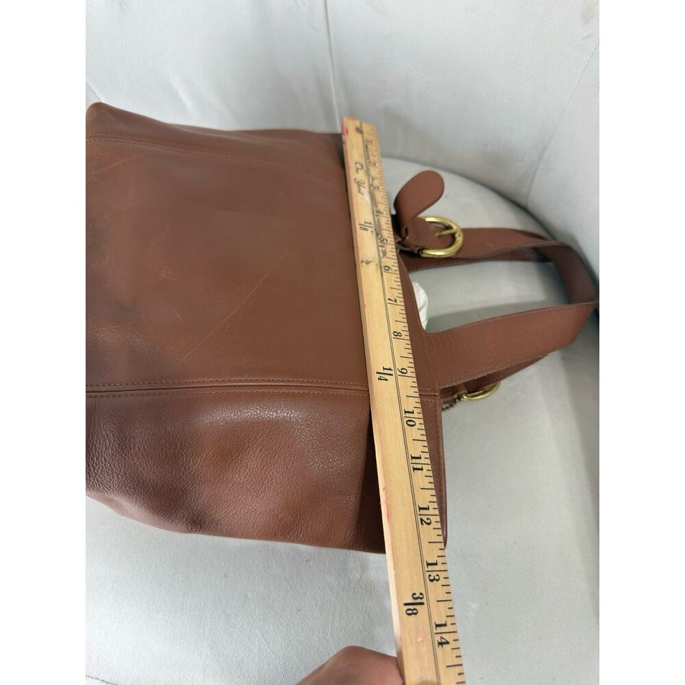 Vintage COACH Brown Leather Waverly Tote Bag Zip Closure 4133 90s USA 12.5x9 - Picture 16 of 16